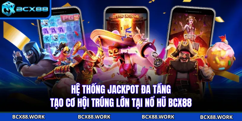 Hệ thống jackpot đa tầng tạo cơ hội trúng lớn tại nổ hũ BCX88